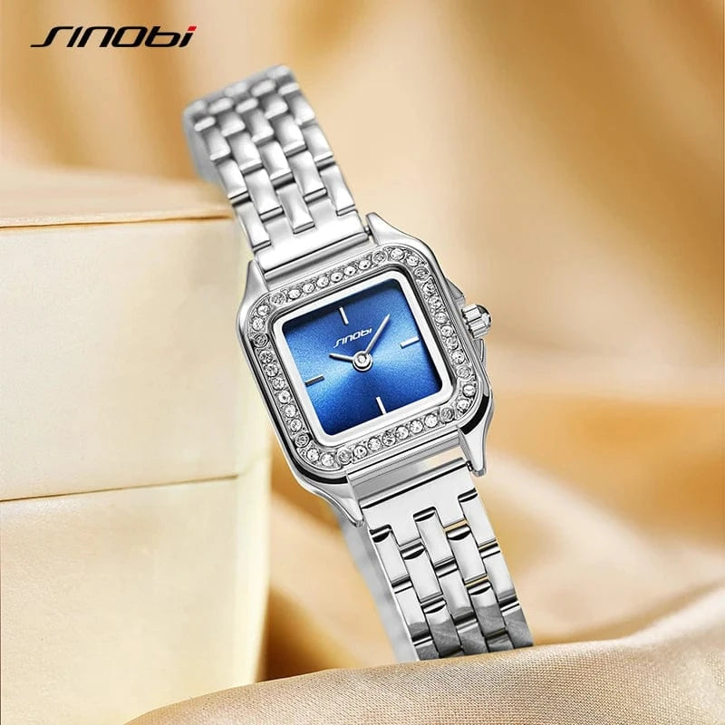2024 New Arrival Sinobi hot sale ladies fashion watch square shaped women ladies Women Alloy Fashion Watch