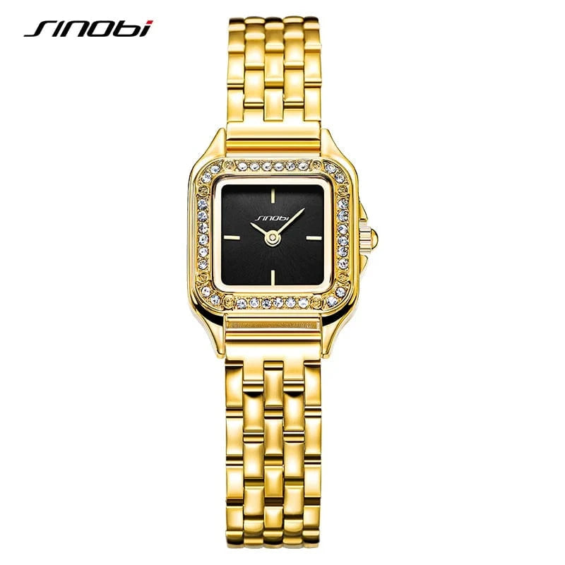 2024 New Arrival Sinobi hot sale ladies fashion watch square shaped women ladies Women Alloy Fashion Watch