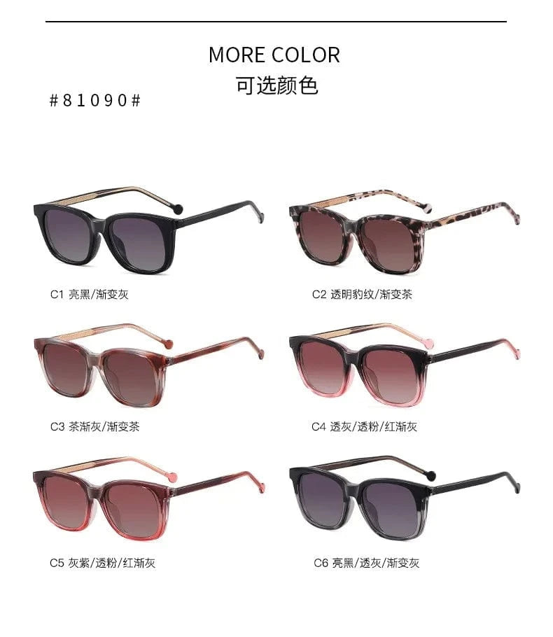 2024 New Arrival spectacle frame tr90 polarizing magnetic glasses 2 in 1 magnetic eyeglasses magnet glass wiping for women