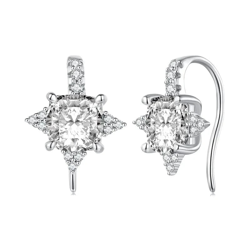 2024 New Arrival sterling silver 925 fine jewellery zircon earring 925 Sterling Silver cz flower cute Stud Earrings for Women