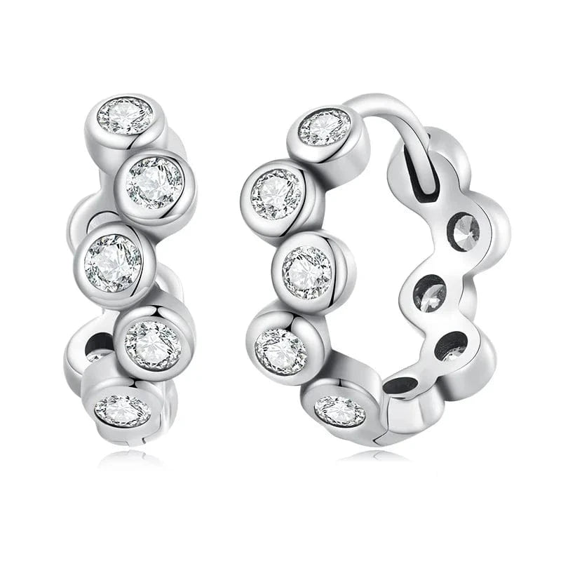 2024 New Arrival sterling silver 925 fine jewellery zircon earring 925 Sterling Silver cz flower cute Stud Earrings for Women