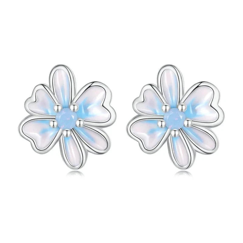 2024 New Arrival sterling silver 925 fine jewellery zircon earring 925 Sterling Silver cz flower cute Stud Earrings for Women