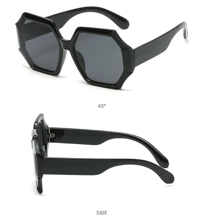 2024 New arrival wholesale customizable luxury designer candy color irregular sunshades retro large frame gradient sunglasses