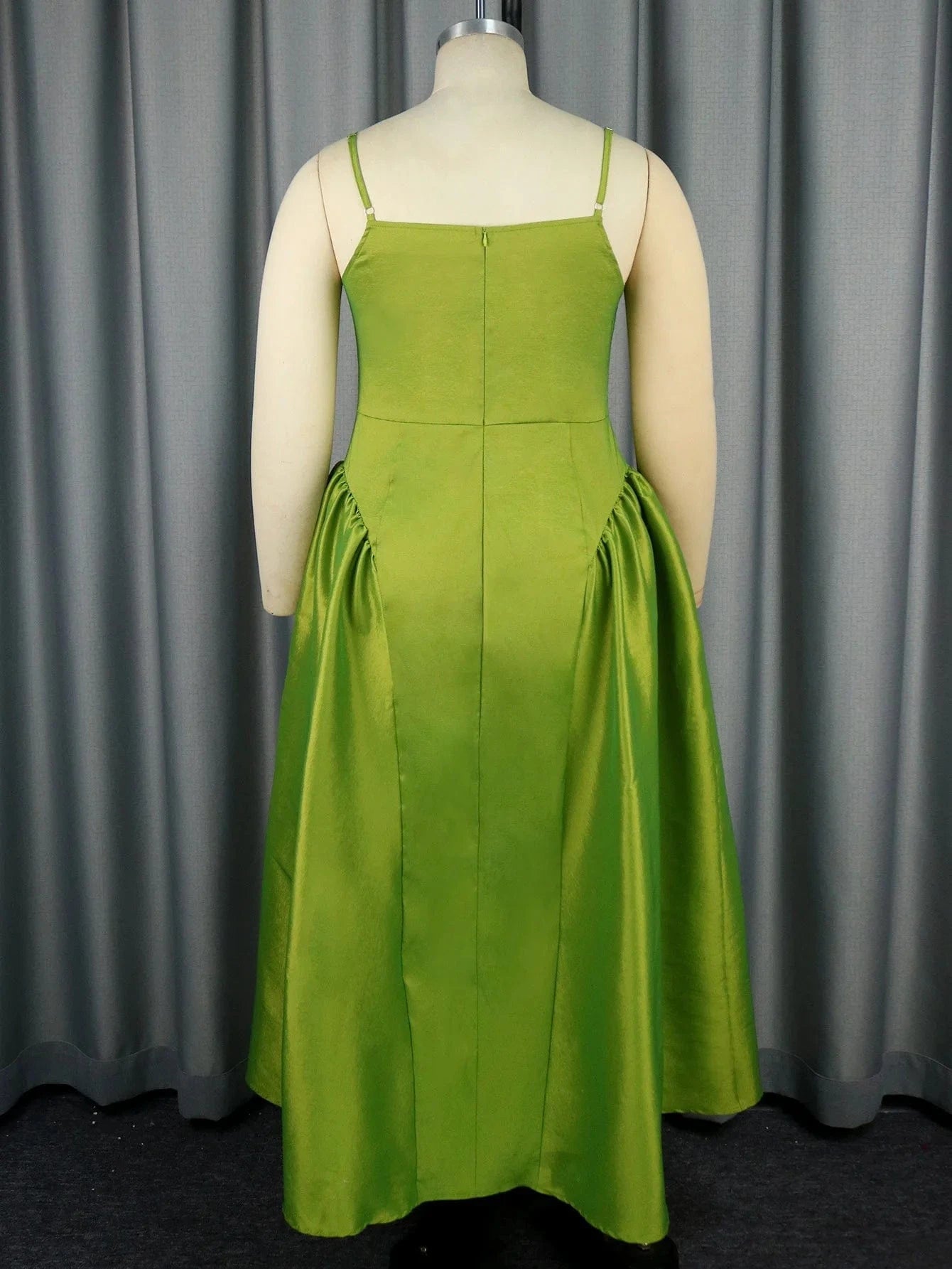 2024 New Arrivals Casual Dresses Women Big Swing Strap Pleated Dress Solid Color Summer Slip Dresses