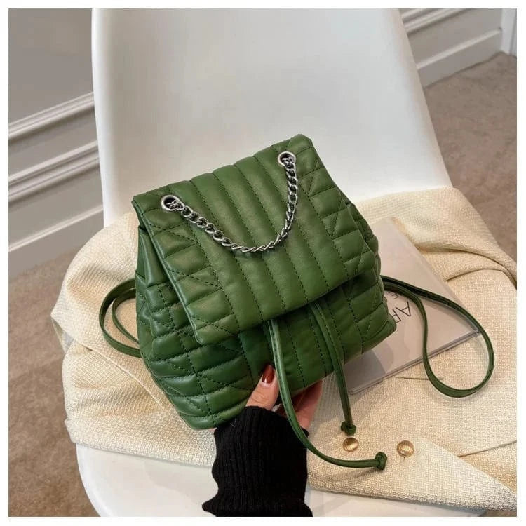 2024 New Arrivals High Quality PU Leather Quilted Chain Female Ladies Famous Brand Luxury Handbags Back Packs Women's Tote Bags