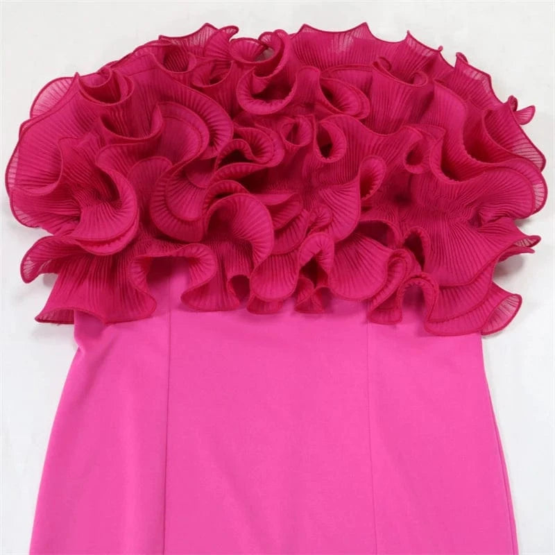 2024 new arrivals women ladies modest elegant sexy dinner strapless warp mini bodycon evening dress ball gown for young women