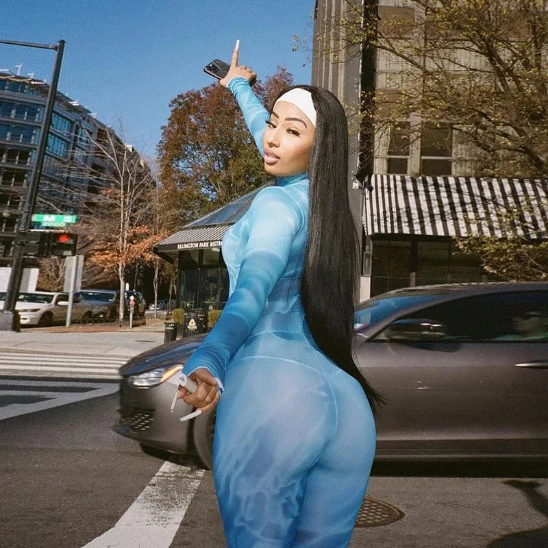 2024 New Arrivals Women'S Fashion Print High Waist Tight Sports Fitness Jumpsuit