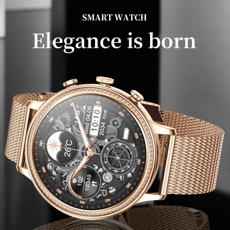 2024 new design fashion V60 Smartwatch Women with 1.39-inch HD screen Health Detection stainless steel bracelet smart watch