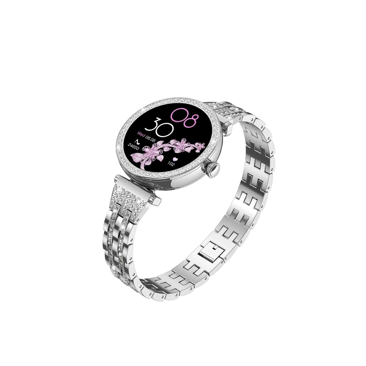 2024 New design LC602C Luxury Lady AMOLED screen Smart watch 2023 Fashion BT Call IP68 Diamond Steel smart watch for women