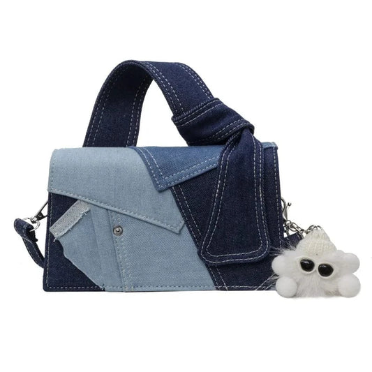 2024 New Designer Blue Jean Purses Shoulder Crossbody Patchwork Handbags Top Handle Denim Bags Wholesale