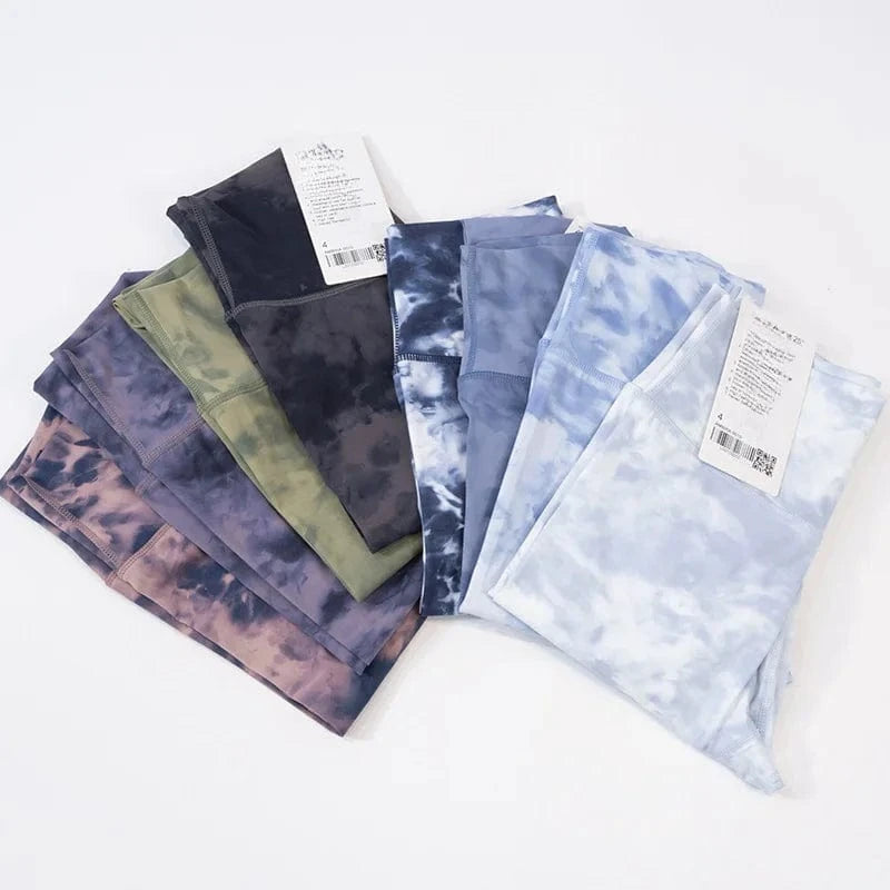 2024 New Hot Sale Cycling Yoga Running Pants Butt Lift High Waisted Seamless Tie-Dye Yoga Leggings Women lulu
