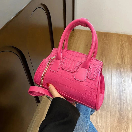 2024 New Product Synthetic Leather High Quality Solid Color Minimalist Brand Women Hand Bags Shopping Bags Women's Shoulder Bags