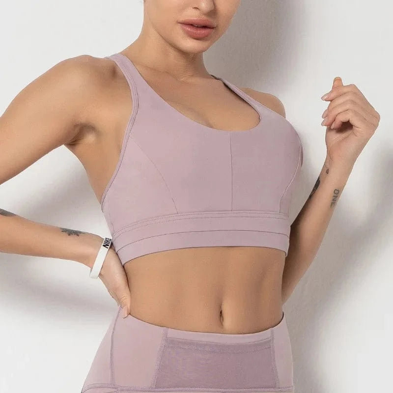 2024 new sports bra cross shockproof yoga fitness yoga vest underwear