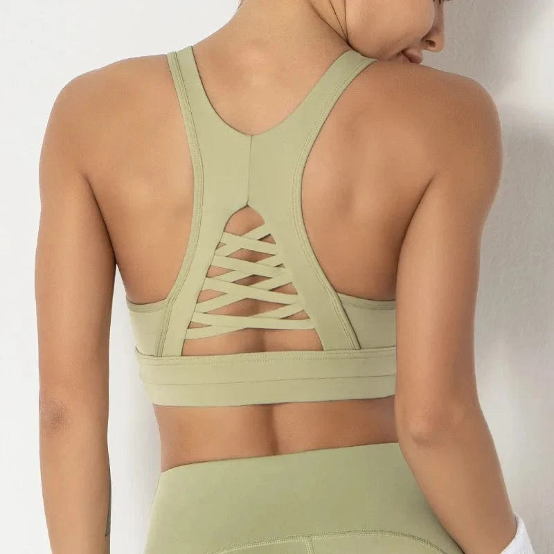 2024 new sports bra cross shockproof yoga fitness yoga vest underwear