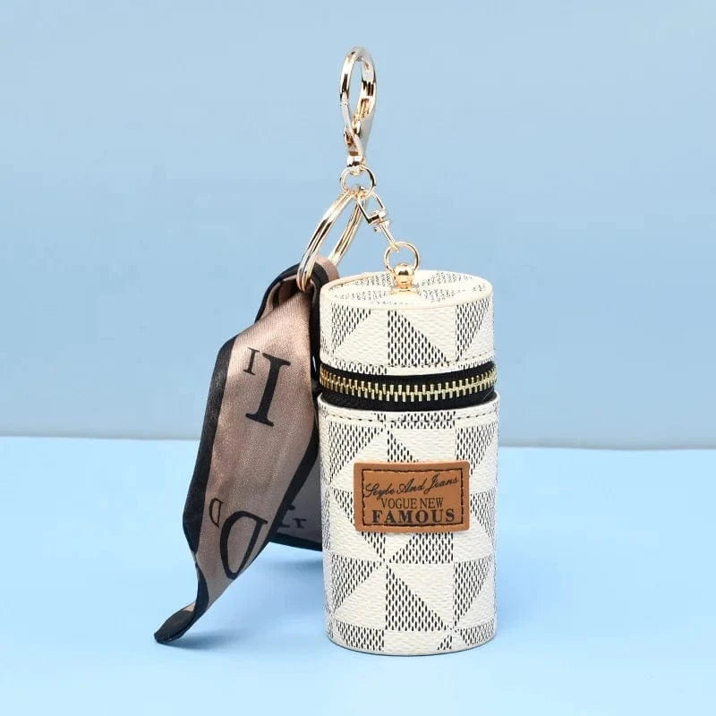 2024 New Style Luxury Hand-stitched Leather Mini Wallet Bag Car Key chain Gift Designer Coin Purse Bag Pendant Keychains