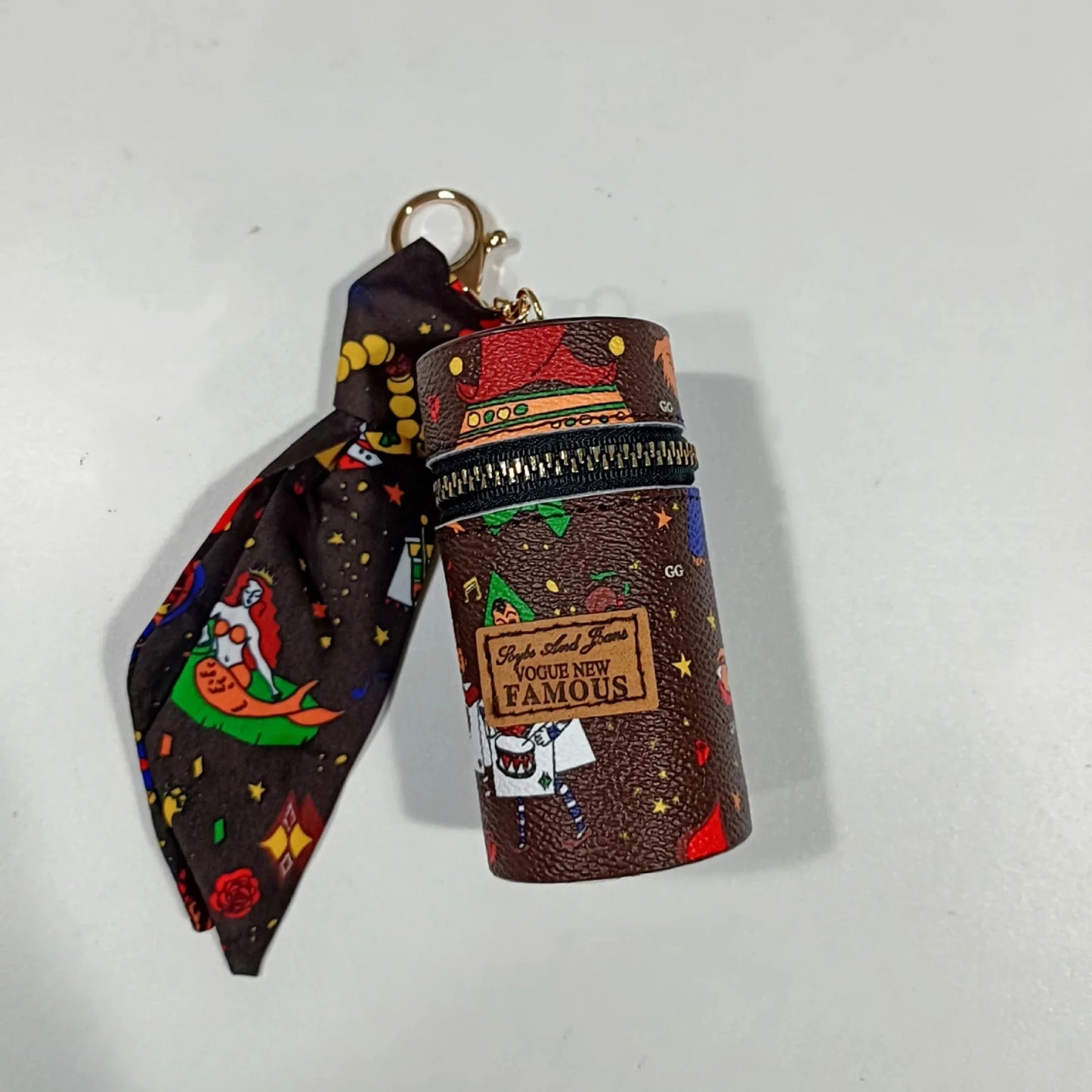 2024 New Style Luxury Hand-stitched Leather Mini Wallet Bag Car Key chain Gift Designer Coin Purse Bag Pendant Keychains