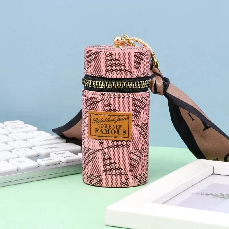 2024 New Style Luxury Hand-stitched Leather Mini Wallet Bag Car Key chain Gift Designer Coin Purse Bag Pendant Keychains