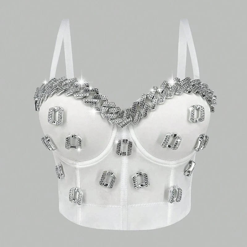 2024 New Style Sleeveless Tank Top Bar Performance Clothes Sequined Belly Dance Camisole Sexy Tops For Women