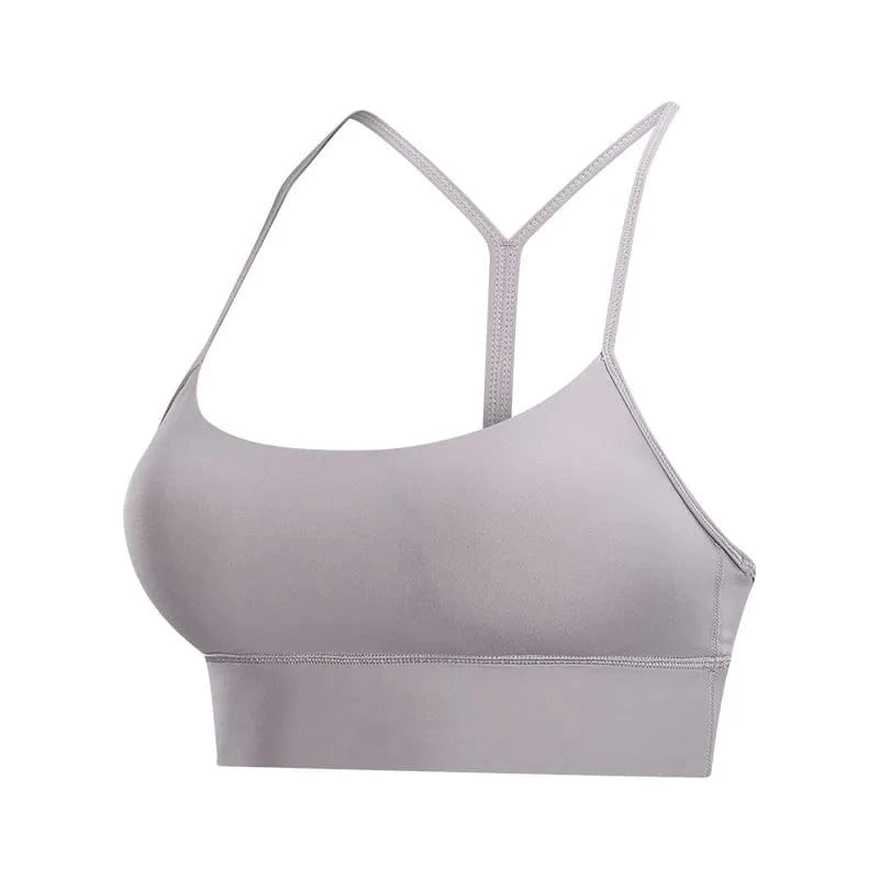 2024 New Trendy Girls Solid color Shockproof Sportswear Bras Y shape Beauty Back Sexy Fitness Gym wear Yoga bras With Chest Pad