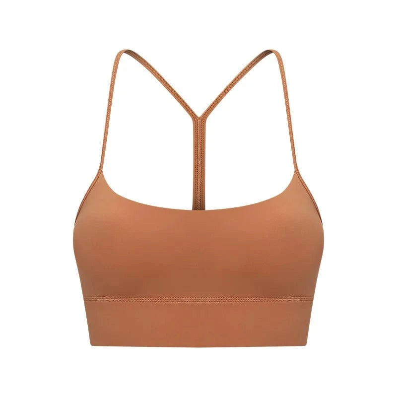 2024 New Trendy Girls Solid color Shockproof Sportswear Bras Y shape Beauty Back Sexy Fitness Gym wear Yoga bras With Chest Pad