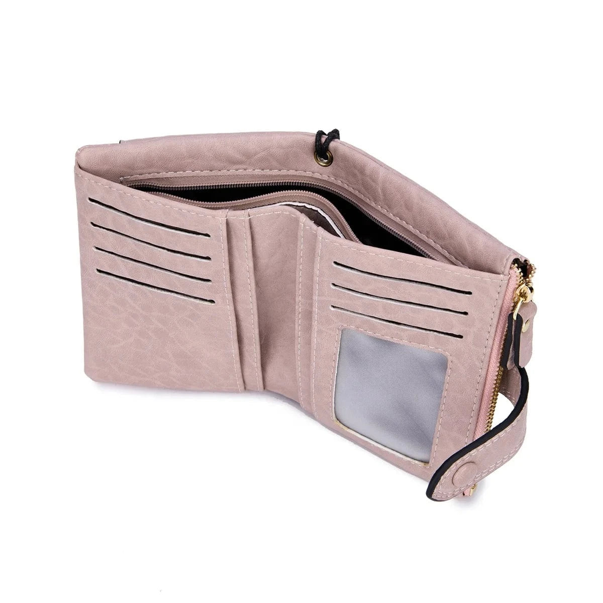 2024 New Women's Wallet PU Leather Short Zipper Zero Wallet Folding Classic Design Wallet