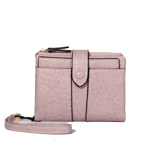 2024 New Women's Wallet PU Leather Short Zipper Zero Wallet Folding Classic Design Wallet