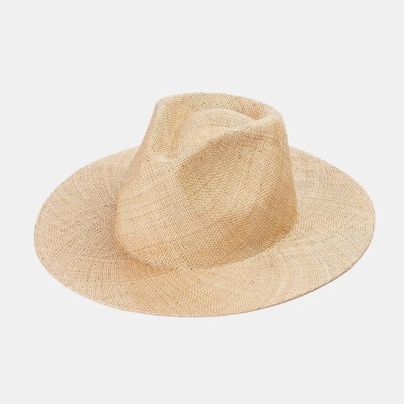 2024 OEM Wholesale Custom Unisex Sun Panama Wide Brim Straw Hats Summer Fedora Hats Women Ladies Chapeau Beach sombreros