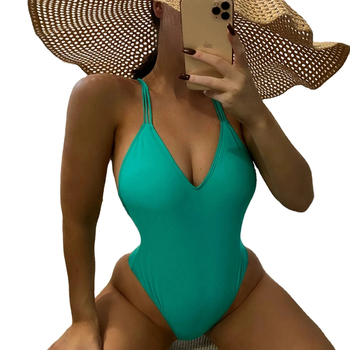 2024 One Piece Women's Swimsuit Sexy Backless Bikini Tight Beach Swimwear for Summer Beach Swimming Pool One Piece