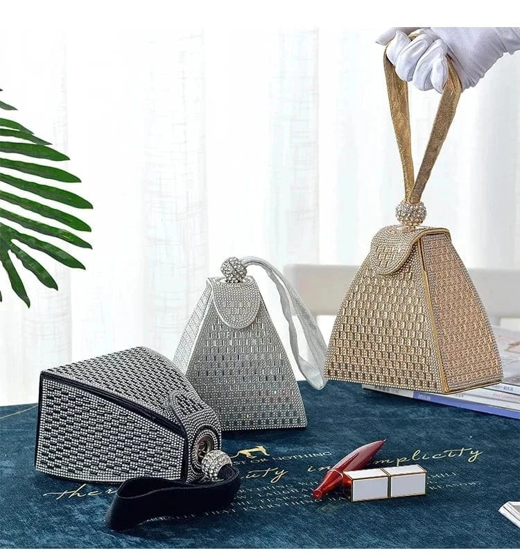 2024 Party Clutch Bags for Women Luxury Ladies Evening Bag Fashion Triangle Wedding Bridal Bag Luxury Designer Handbags Clutches