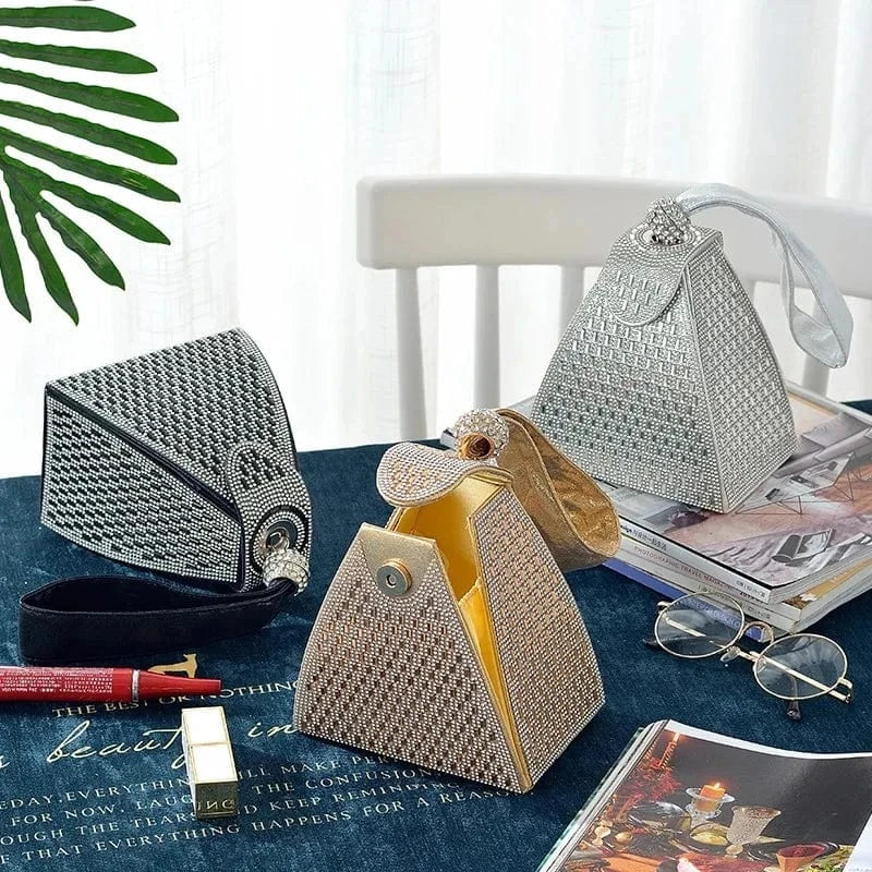 2024 Party Clutch Bags for Women Luxury Ladies Evening Bag Fashion Triangle Wedding Bridal Bag Luxury Designer Handbags Clutches