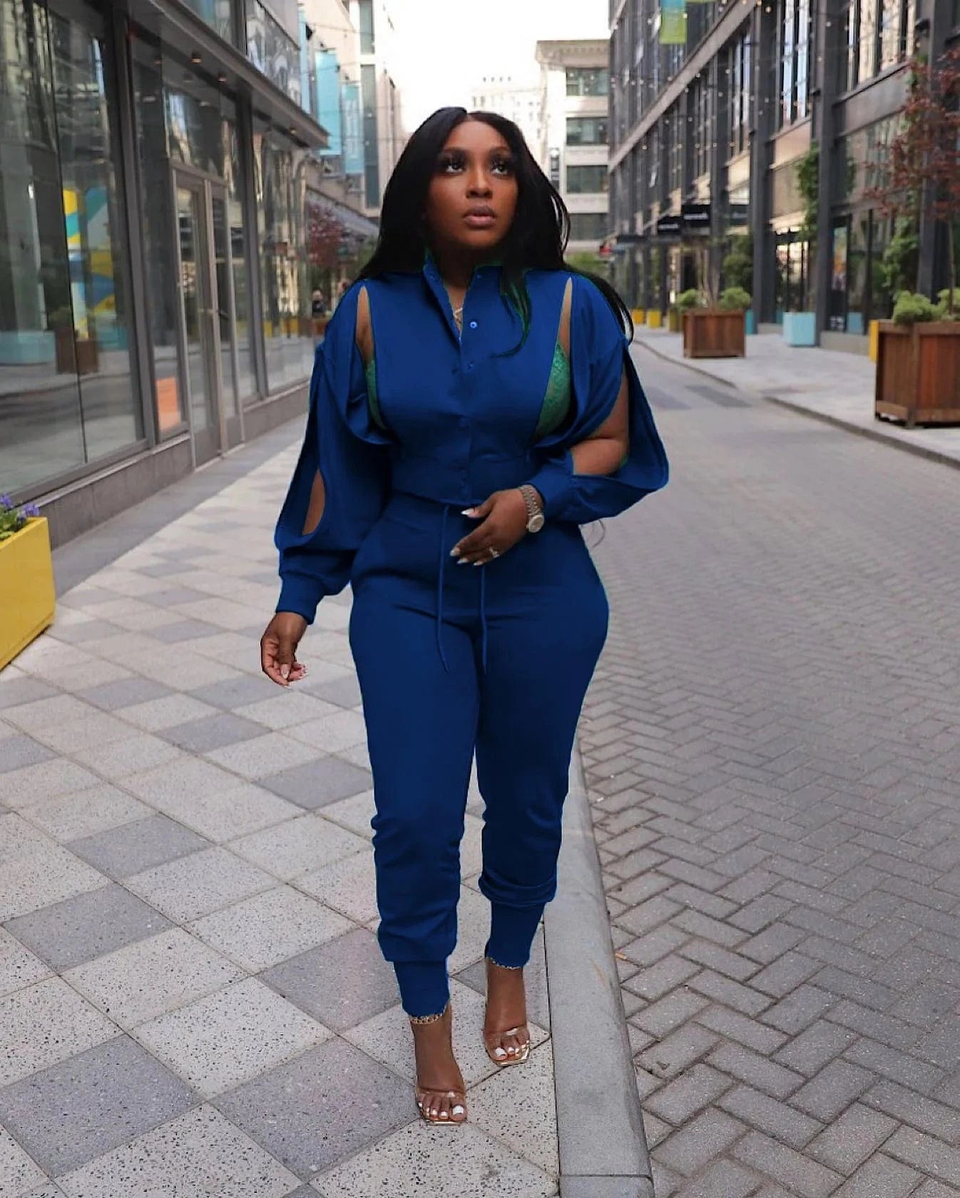 2024 planner spring 2 piece set women fashion sexy Shirt Pants two piece outfit Women's Sets