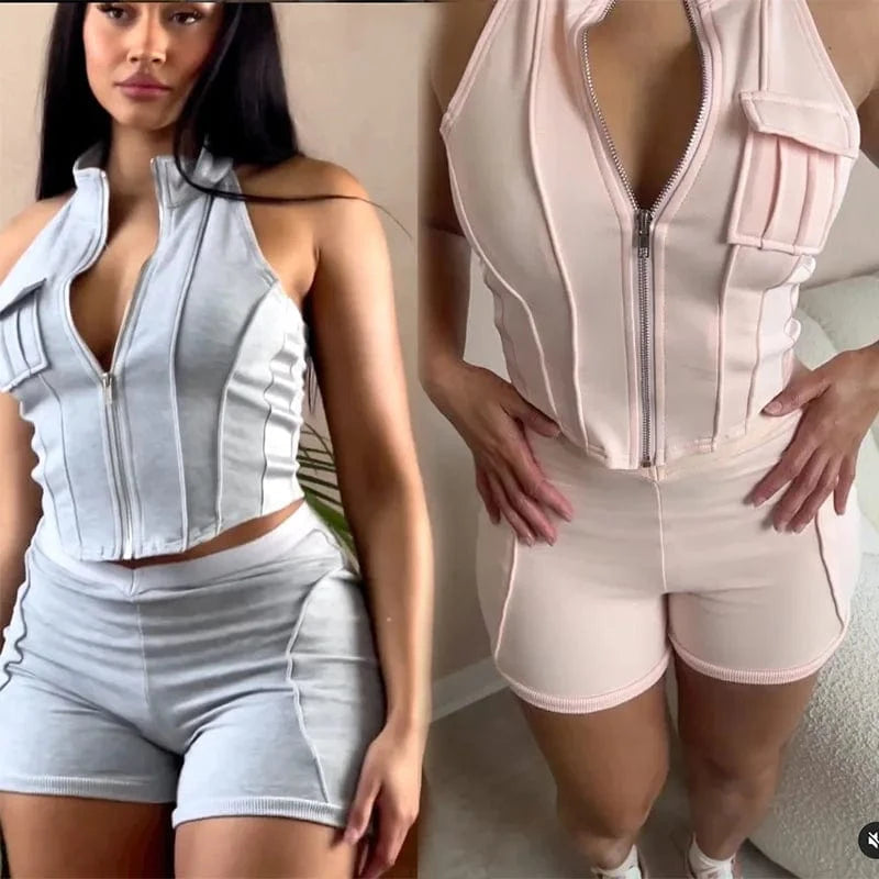 2024 ready to ship summer women clothing boutique S-2XL lounge wear two piece shorts set