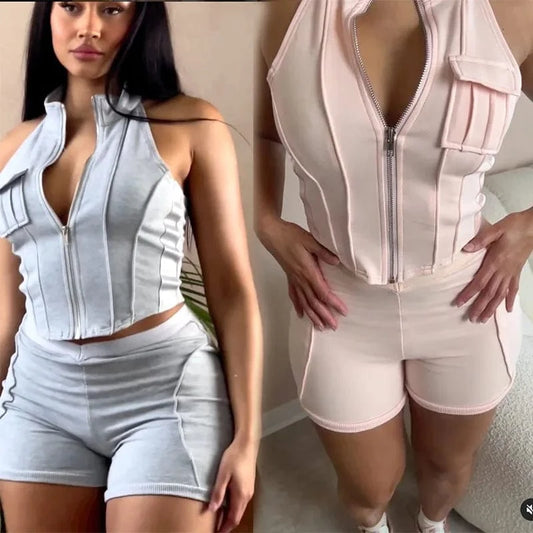 2024 ready to ship summer women clothing boutique S-2XL lounge wear two piece shorts set
