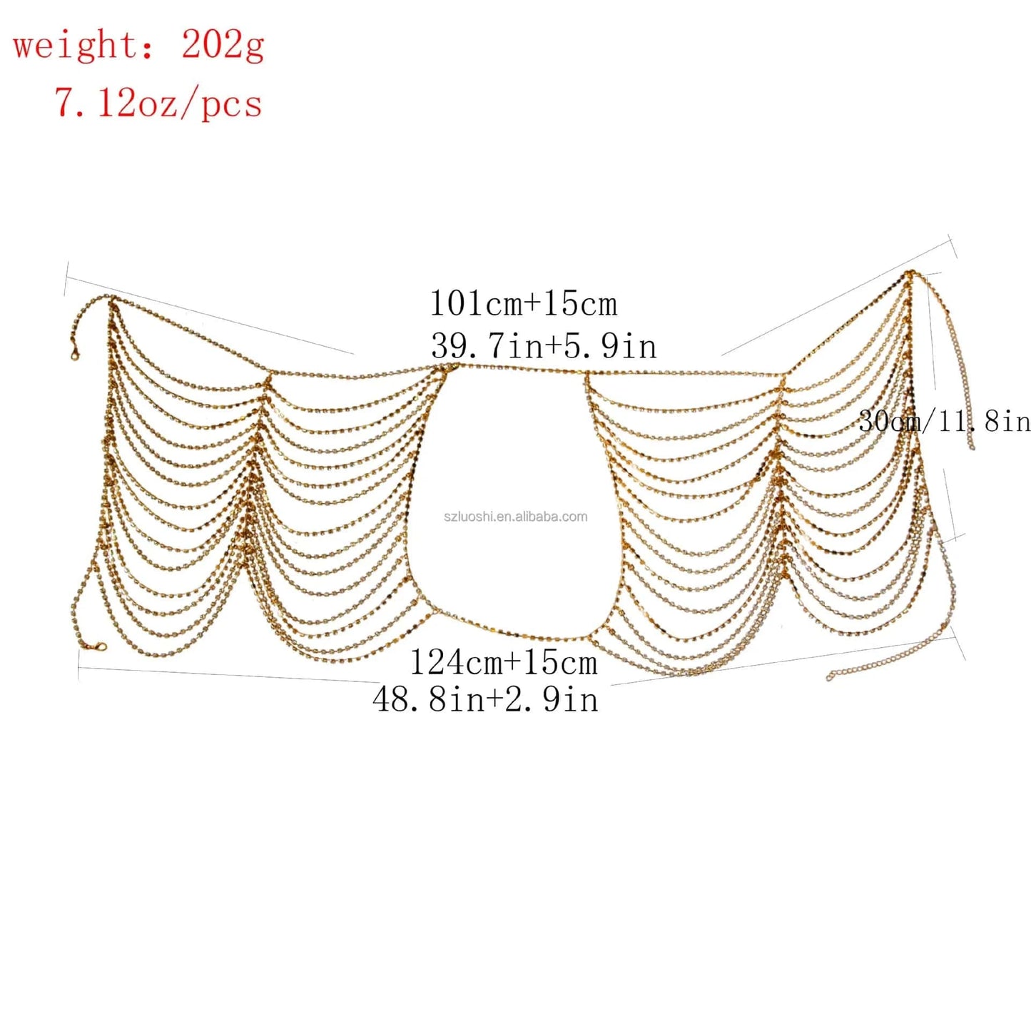 2024 Rhinestone Multilayered Belly Chain Club Wear Sexy See Through Hollow Link Skirt Body Jewelry Tassel Crystal Belly Waist Chain