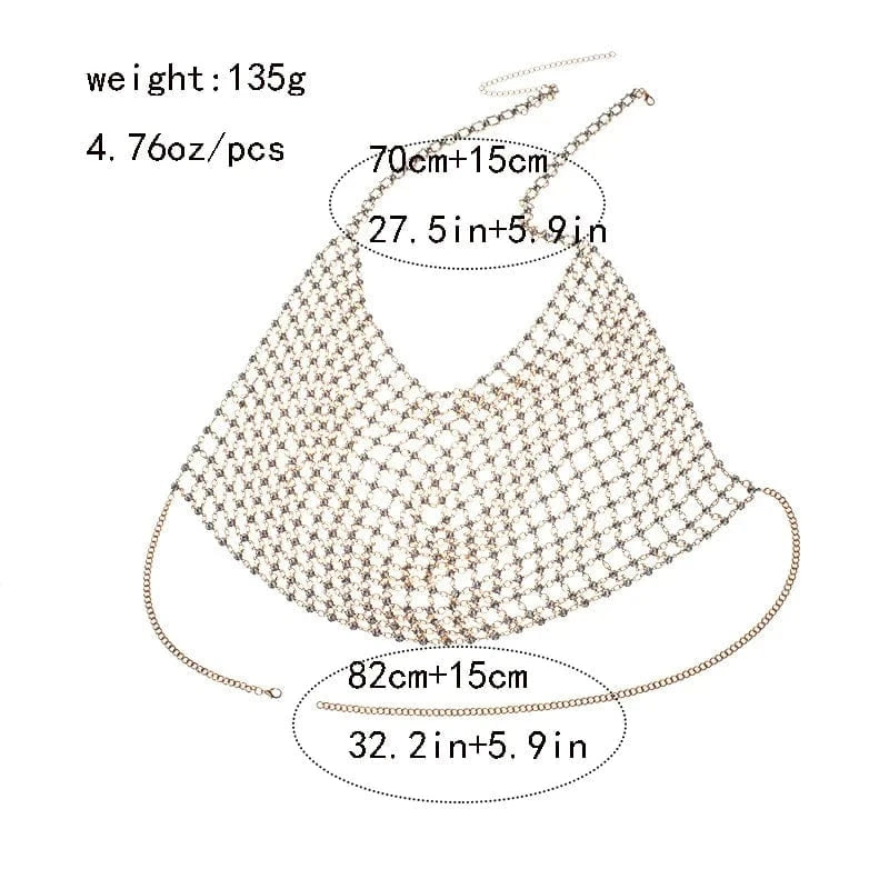 2024 Sexy Shiny Crystal Rhinestone Diamond Tassel Bra Chain Female Jewelry Women Beach Bikini Jewelry Body Belly Chain