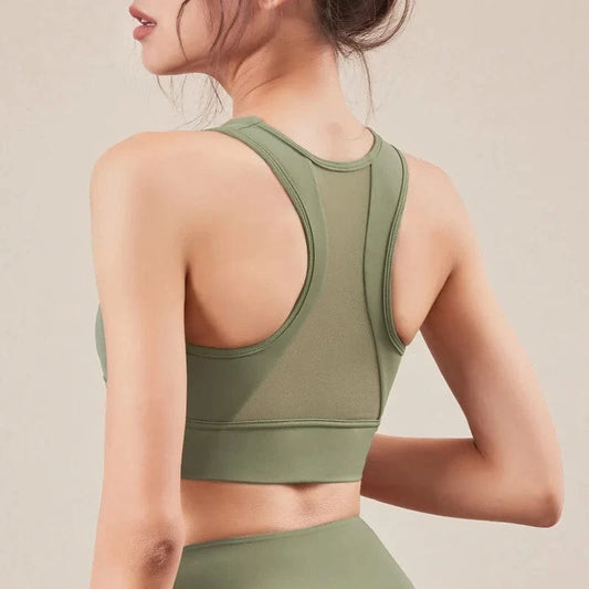 2024 Sports Bra High Impact Support Woman Push-up Sexy Beautiful Back Yoga Padded Crop Top Workout Gym Running Underwear Bra