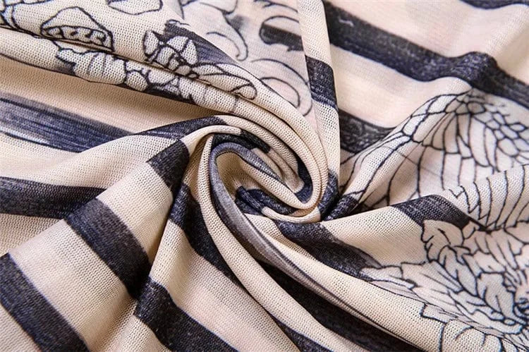 2024 Spring Autumn Long Sleeve Party Club Streetwear Mesh Sheer Bodycon Mini Dress