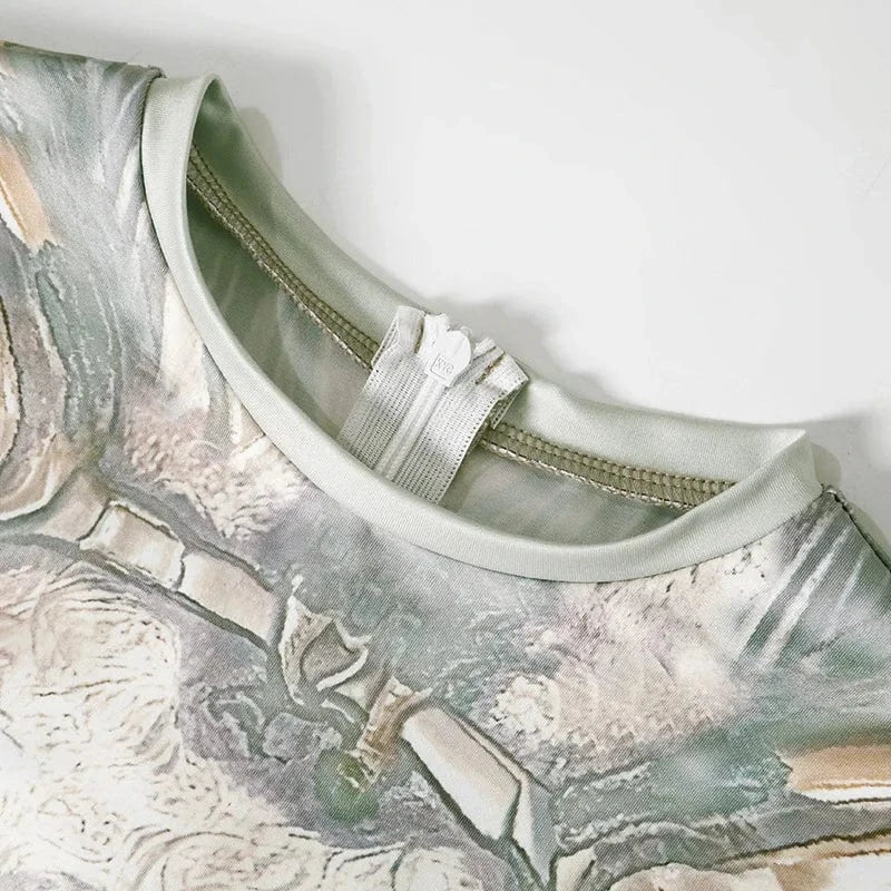 2024 spring boutique fashion stretchy bodycon digital one piece playsuit jumpsuit shorts