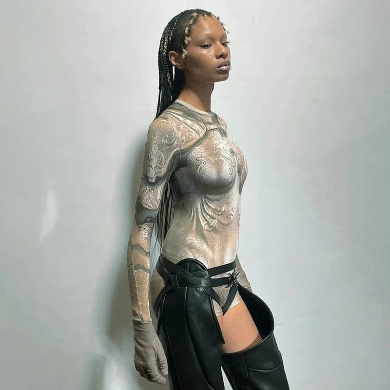 2024 spring boutique fashion stretchy bodycon digital one piece playsuit jumpsuit shorts