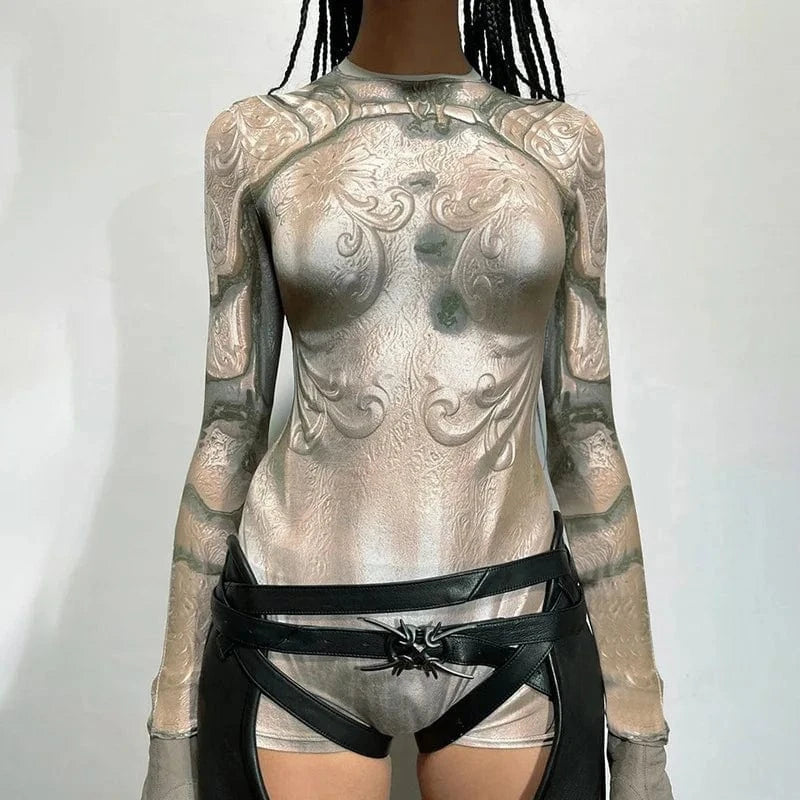 2024 spring boutique fashion stretchy bodycon digital one piece playsuit jumpsuit shorts