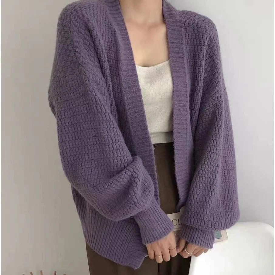 2024 Spring ladies long sleeve v-neck elegant cardigan classic large size high quality sweater coat