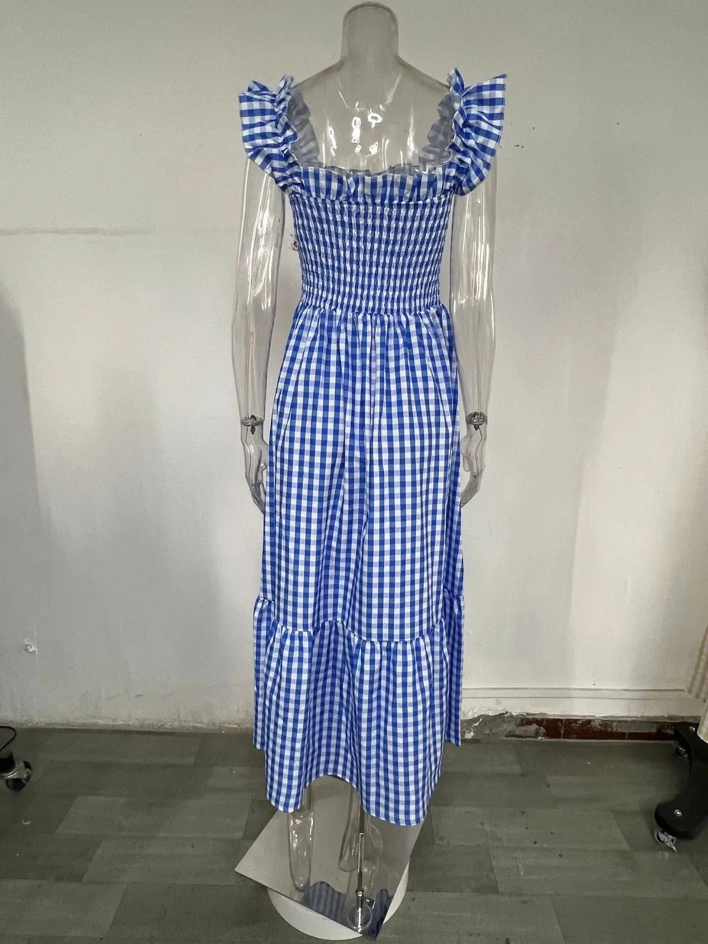 2024 Spring Temperament Elegant Comfortable And Loose Women's Leisure Youth Cheap Plaid Dress
