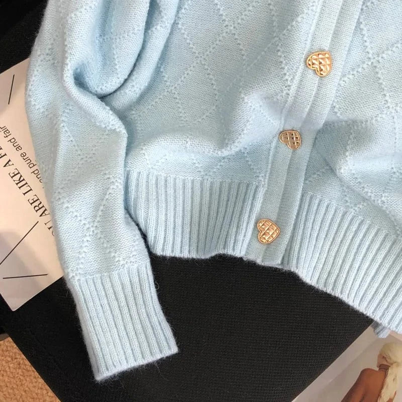 2024 Spring woman new arrival crew neck long sleeve elegant cardigan beading sweater coat