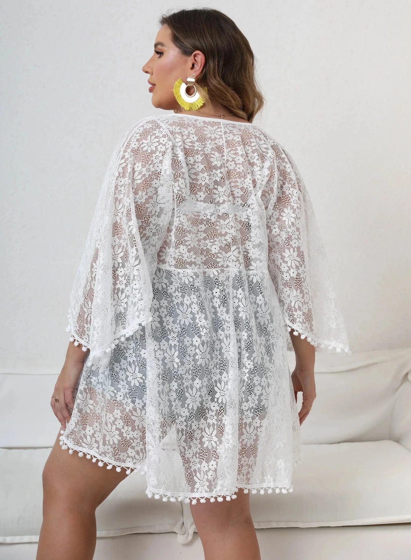 2024 Summer Dress Shirt Bikini Cover ups Beach Dress Summer Beach Cover Ups Plus Size Beach Cardigan Tunic for Women