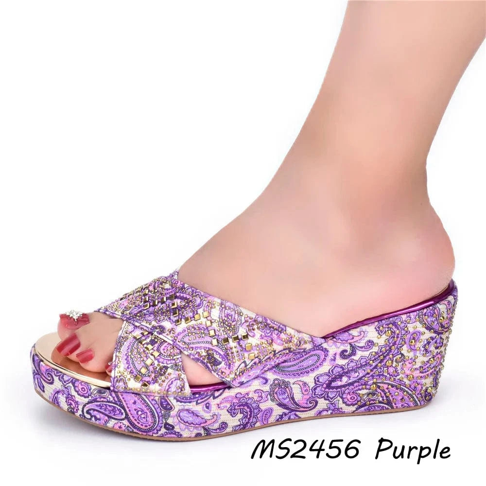 2024 Summer new fashion daily low-heel slippers sandals suitable for ladies' daily wear