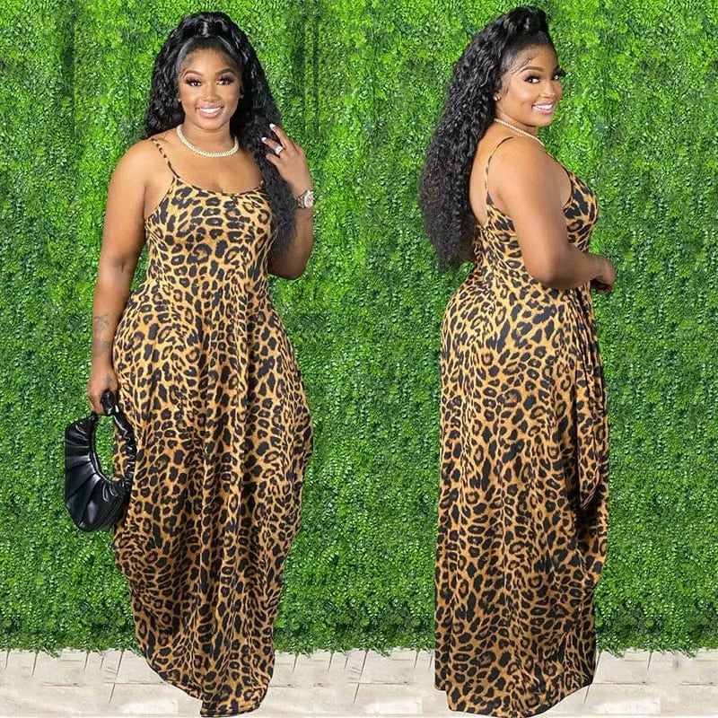 2024 Summer Sexy Fashionable Floral Clothes Tie-Dye Multicolored Print Halter Loose Dress Women Maxi Long Dresses