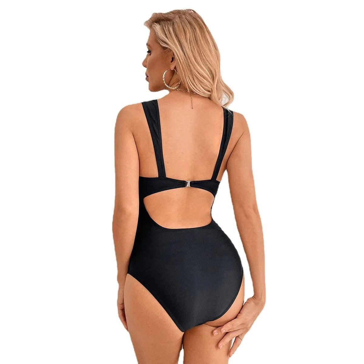 2024 Summer Sexy Women One Piece Swimsuit Swimwear Fashion Lace V-Neck Slim Bikini Backless Beach Wear Luxury  Swimming Sets