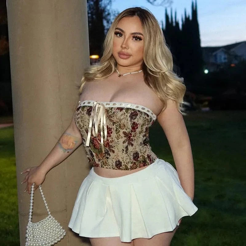 2024 summer usa size digital print lace up t shirt sleeveless ladies women tank tops