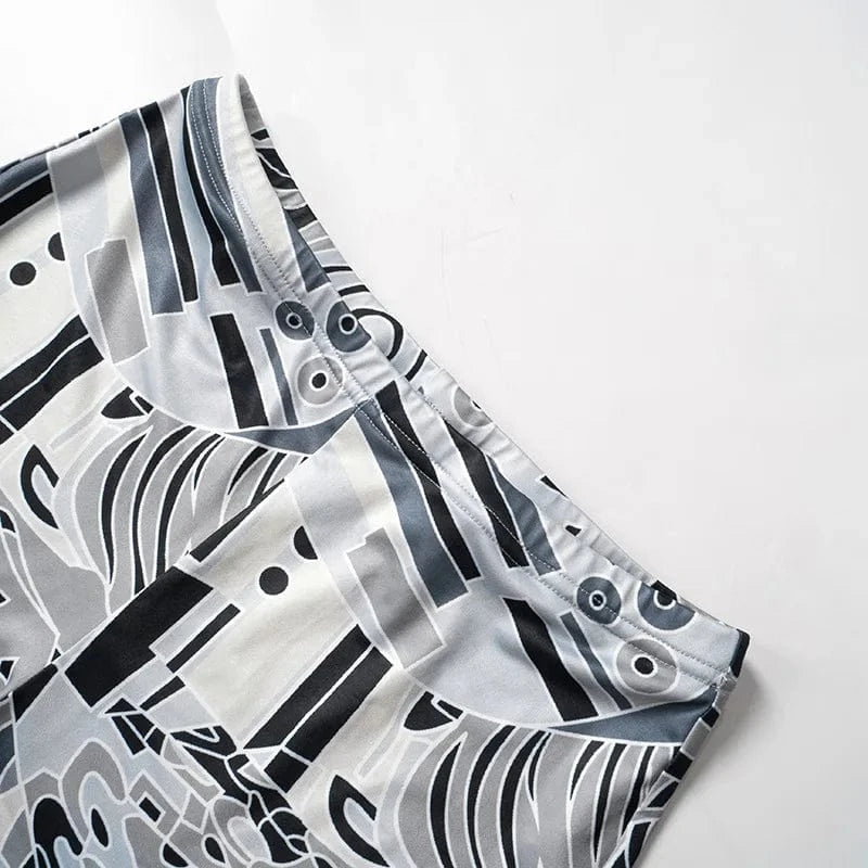 2024 summer women clothing boutique mesh stretchy print lounge wear two piece shorts set