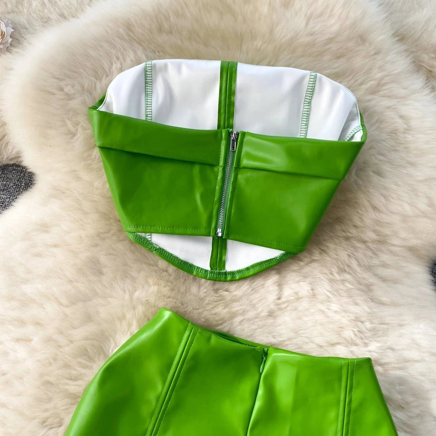 2024 Summer Y2k 2 Piece Set For Women Sleeveless Top And High Waist Mini Dress Set American Clothing Wholesale